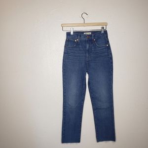 Madewell The Pefect Vintage Full-Length Raw Hem Jean In Sanderson Wash